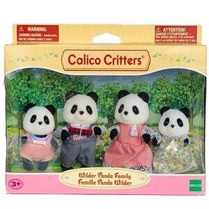Calico Critters Wilder Panda Family New in Box
